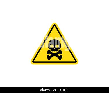 Signe de danger. Le crâne et les os croisés sont des marques. Vecteur sur fond blanc isolé. SPE 10. Illustration de Vecteur
