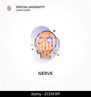 Icône de couleur spéciale de l'ungravity Lineal de nerf. Concepts modernes d'illustration vectorielle. Facile à modifier et à personnaliser. Illustration de Vecteur