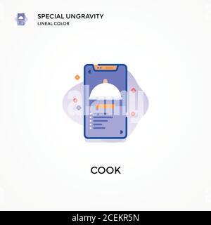 Icône de couleur spéciale de lineal non gravitaire de cuisson. Concepts modernes d'illustration vectorielle. Facile à modifier et à personnaliser. Illustration de Vecteur