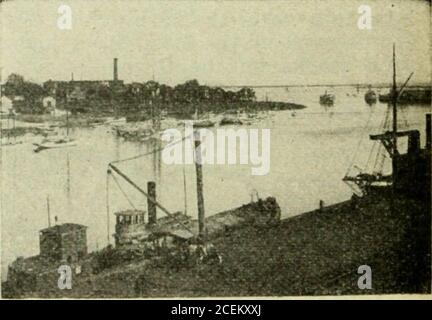 . Voyages en tramway à travers la Nouvelle-Angleterre ... Bridgeport est le parc et le port pour les horaires des tramways—Voir le verso du livre 11 Banque D'Images