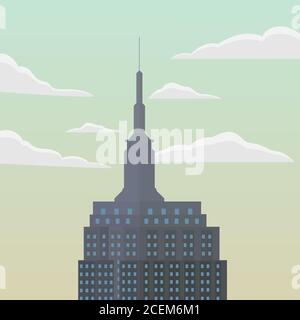 Illustration de la conception vectorielle de l'empire état bâtiment à New york ville Illustration de Vecteur