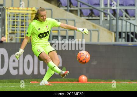 Anderlecht, Belgique. 29 août 2020. Lisa Lichtfus, gardien de but de Standard, photographiée lors d'un match de football féminin entre RSC Anderlecht Dames et Standard Femina de Liège le premier jour de match de la saison 2020 - 2021 de la SuperLeague féminine belge Scooore, samedi 29 août 2020 à ANDERLECHT, Belgique . PHOTO SPORTPIX.BE | SPP | DIRK VUYLSTEKE Dirk Vuylsteke | Sportpix.be | S Credit: SPP Sport Press photo. /Alamy Live News Banque D'Images