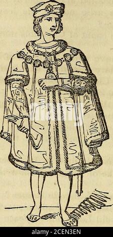 . Histoire de la France et de la Normandie, des temps les plus anciens à la révolution de 1848. Louis XI et Francis de Paula. 200 HISTOIRE DE LA FRANCE,. Charles VIII CHAPITRE XXII. CHARLES VIII., SURNOMMÉ L'AFFABLE ANDCOURTEOUS. Le roi de France, avec vingt mille hommes, marcha sur la colline, puis marra de nouveau. Ancien proverbe. A. D. 1. Charles avait atteint sa quatorzième année, le 14ft? kg3* a€e °f majorité&gt; a^ le moment de la mort de ses pères, mais la faiblesse de sa constitution, et le caractère ignorancein dans lequel il avait été élevé, le rendait inapte à déjouer la gestion des affaires. Louis h Banque D'Images