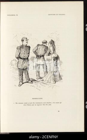 . La vie hors de chez soi (comédie de notre temps) l'hiver, le printemps, l'été, l'automne ; études au crayon et à la plume. Banque D'Images