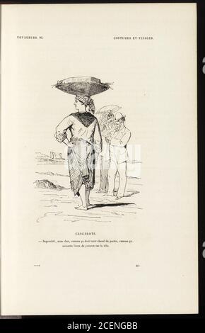 . La vie hors de chez soi (comédie de notre temps) l'hiver, le printemps, l'été, l'automne ; études au crayon et à la plume. M. et madame Pioati.. Banque D'Images