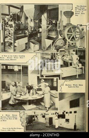 . Magazine populaire d'électricité en anglais simple. Le difficile fait à partir de RAW( ton man.oin le champ. 1180 L'ÉLECTRICITÉ POPULAIRE et les MONDES AVANCENT. Trois des six Pie OvensCapacity 2000 par jour UN million Dollar Bake Shop il y a vingt-deux ans a Danville, 111., garçon fatigué du pays. Il croyait que les gens savaient ce que les gens aiment manger, comment théyveulent qu'il soit préparé et le genre de placeils aiment manger dans. Sur un fond blanc, le symbole de la propreté et de la pureté, il a travaillé ses plans. L'inté-rior du premier John R. Thompson res-taurant était blanc—blanc plomb et huile.l'intérieur du soixante-sept Banque D'Images