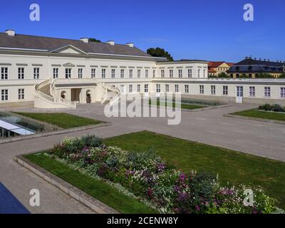 Schloss Herrenhausen, Großer Garten der barocken Herrenhäuser Gärten, Hanovre, Niedersachsen, Deutschland, Europa Palace Schloss Herrenhausen, Great Banque D'Images