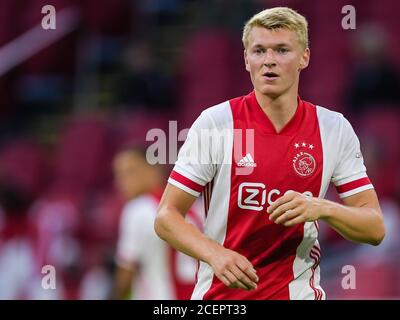 AMSTERDAM, PAYS-BAS - AOÛT 25: PERR Schuurs d'Ajax lors du match d'avant-saison entre Ajax et Hertha BSC le 25 août 2020 à Amsterdam, pays-Bas. *** Légende locale *** Perr Schuurs Banque D'Images