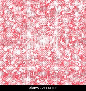 Motif peau de serpent sans coutures. Texture de reptile monochrome rose et blanc. Peau de serpent texturée arrière-plan tendance. Mode et style anime Banque D'Images