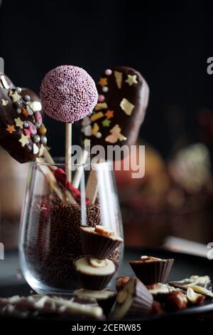 Gâteaux faits maison au chocolat. Mise au point sélective Banque D'Images