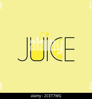 Ce logo a été créé pour une entreprise ou une société qui s'occupe de boissons à base de jus d'orange comme principal ingrédient. Illustration de Vecteur