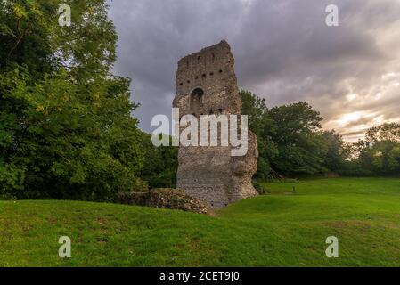 Vestiges du portier du château de Bramber, West Sussex, Angleterre, Royaume-Uni Banque D'Images