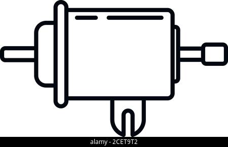 Icône de filtre à essence en métal. Contour filtre métal essence icône vecteur pour la conception de la bande isolée sur fond blanc Illustration de Vecteur