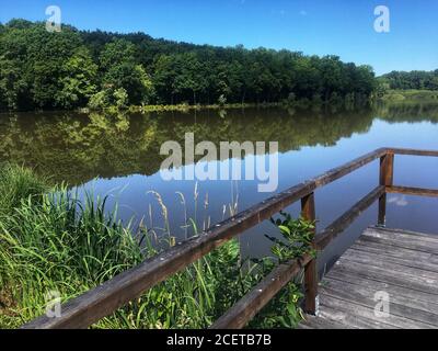 Lac de Bukovnisko, Prekmurje Banque D'Images