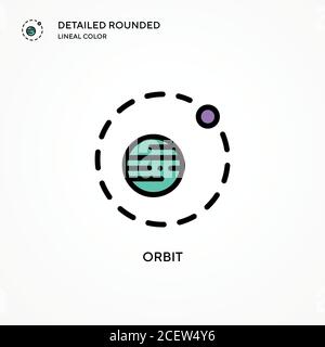 Icône de vecteur d'orbite. Concepts modernes d'illustration vectorielle. Facile à modifier et à personnaliser. Illustration de Vecteur