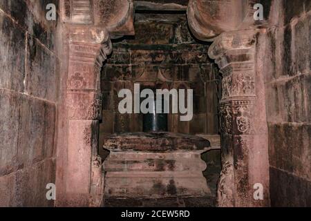 virupaksha temple Pattadakal shivlinga dans la méthodologie hindoue. C'est l'un des sites du patrimoine mondial de l'UNESCO et complexe du 7ème et 8ème siècle ce Hindou a Banque D'Images