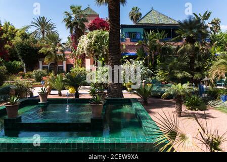 Jardin Majorelle, Marrakech, Maroc Banque D'Images
