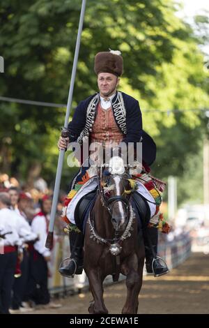 Alka Alkar Sinj Croatie Festival du cheval Europe Banque D'Images