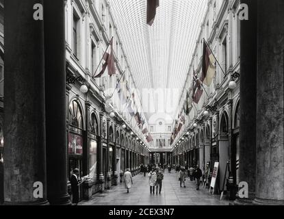 Galeries Royales Saint-Hubert Ou Galeries Royales Saint-Hubert, Bruxelles, Belgique Banque D'Images