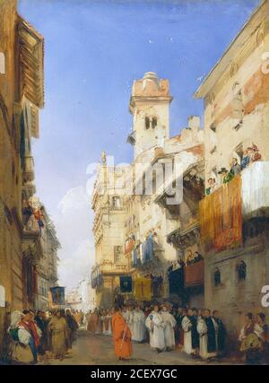 Bonington Richard Parkes - Corso Sant'anastasia Verona - British School - 19e siècle Banque D'Images