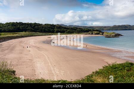 Plage, Gaineamh Mhor, à l'extérieur du village de Gairloch sur le Loch Gairloch à Wester Ross, Écosse, Royaume-Uni Banque D'Images