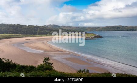 Plage, Gaineamh Mhor, à l'extérieur du village de Gairloch sur le Loch Gairloch à Wester Ross, Écosse, Royaume-Uni Banque D'Images