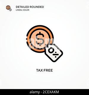 Icône de vecteur hors taxe. Concepts modernes d'illustration vectorielle. Facile à modifier et à personnaliser. Illustration de Vecteur