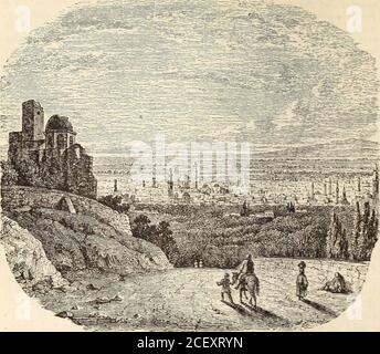 . Le manuel de l'étudiant de la géographie ancienne, basé sur le Dictionnaire de la géographie grecque et romaine. Par Hadrien, qui l'orne avec les bâtiments d'orangue dont les restes frappent encore le voyageur avec émerveillement.sous Odentlius et sa veuve Zenobia, Palmyra atteint une dignité impérieuse ; Mais après la défaite de Zenobia et la capture de Palmyra par Aurelian, a.d. 273, il est tombé dans la carie, malgré la tentative de resto-ration fait hj Dioclétien. Parmi les ruines, le Temple du Soleil est le plus beau; la Grande Colonnade est aussi un objet frappant, 150 des 1500 colonnes érigées à l'origine s Banque D'Images