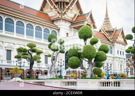 Le Chakri Maha Prasat Hall, Grand Palais Bangkok Thaïlande. Banque D'Images