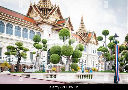 Le Chakri Maha Prasat Hall, Grand Palais Bangkok Thaïlande. Banque D'Images