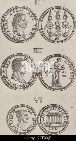 . I cesari in oro : raccolti nel Farnese museo, e pubblicati colle loro congrue interprétazioni. Yffi Banque D'Images