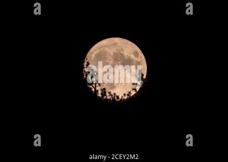 Paysage de pleine lune spectaculaire. Oregon, Ashland, Cascade Siskiyou Monument national, été Banque D'Images