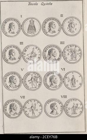 . I cesari in oro : raccolti nel Farnese museo, e pubblicati colle loro congrue interprétazioni. TAVOLA. Banque D'Images