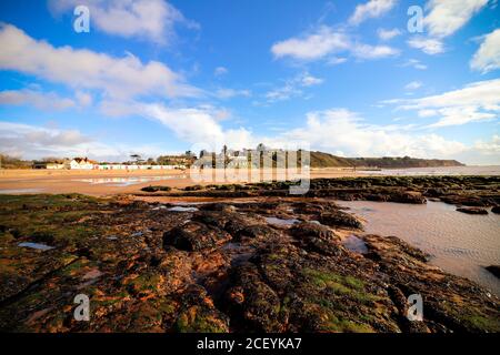 Plage d'Exmouth, Devon Banque D'Images