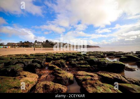Plage d'Exmouth, Devon Banque D'Images