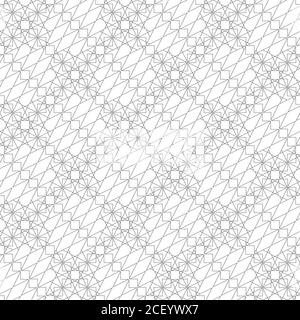 Motif sans couture. Texture géométrique moderne et élégante. Répétition régulière de formes polygonales courbes avec des losange linéaires, des triangles, des carrés. Ligne fine Illustration de Vecteur