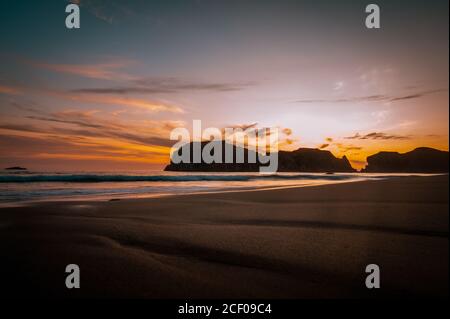 Formation rocheuse d'Elephant Head au parc national de Bandon Beach, en Oregon. Banque D'Images