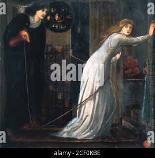 Burne-Jones Edward Coley - Foire de Rosamund et Reine Eleanor 1 - British School - 19e siècle Banque D'Images