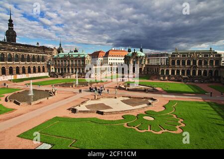 Palais Zwinger à Dresde, Saxe, Allemagne Banque D'Images