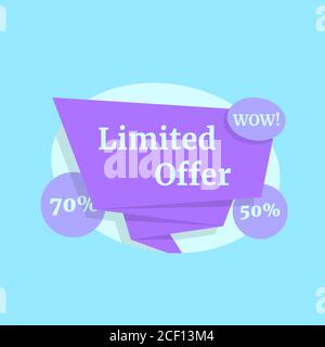 offre limitée étiquette de couleur comme la vente de wow Illustration de Vecteur