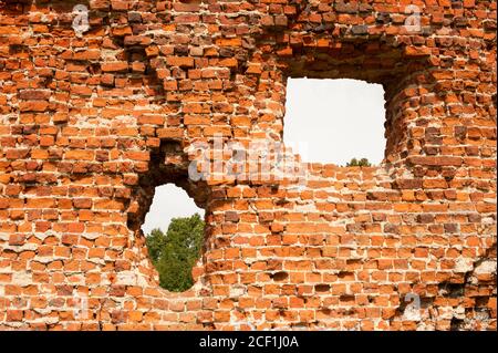 Ruines du château de Szubin (Pologne) Banque D'Images