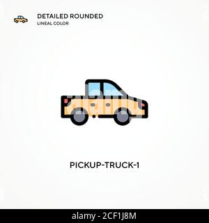 Icône de vecteur de pick-up-Truck-1. Concepts modernes d'illustration vectorielle. Facile à modifier et à personnaliser. Illustration de Vecteur