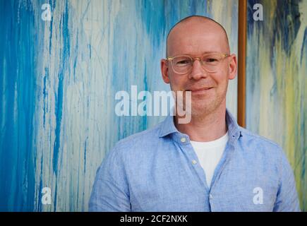 Potsdam, Allemagne. 03ème septembre 2020. Matthias Höhn (Die Linke) est sur le point de commencer la réunion à huis clos à l'hôtel de congrès de Potsdam. Credit: Annette Riedl/dpa/Alay Live News Banque D'Images