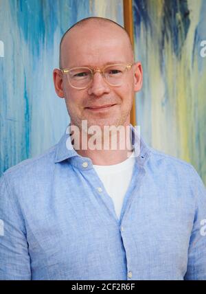 Potsdam, Allemagne. 03ème septembre 2020. Matthias Höhn (Die Linke) est sur le point de commencer la réunion à huis clos à l'hôtel de congrès de Potsdam. Credit: Annette Riedl/dpa/Alay Live News Banque D'Images