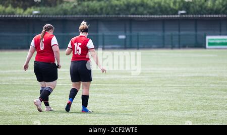 Londres, Royaume-Uni. 9 août 2020. Brentford FC Women vs Portsmouth Women at Bedfont Sports Ground pour une pré-saison amicale. Banque D'Images