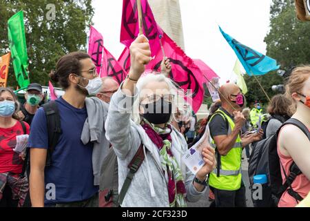 Londres - 3 septembre 2020 - démonstration de la rébellion d'extinction - photographe : Brian Duffy Banque D'Images