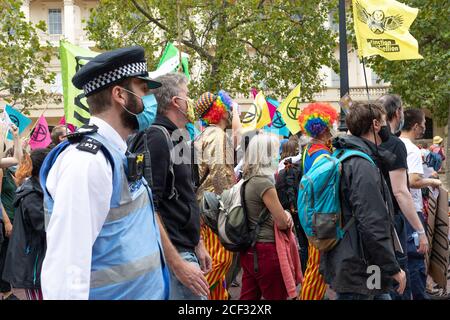 Londres - 3 septembre 2020 - démonstration de la rébellion d'extinction - photographe : Brian Duffy Banque D'Images