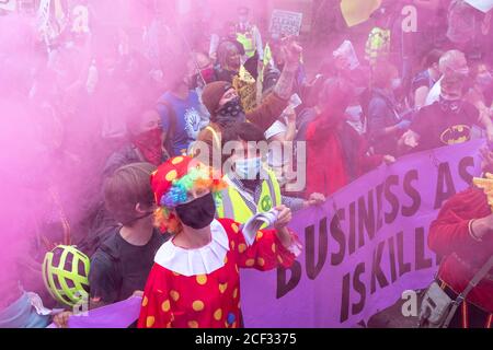 Londres - 3 septembre 2020 - démonstration de la rébellion d'extinction - photographe : Brian Duffy Banque D'Images