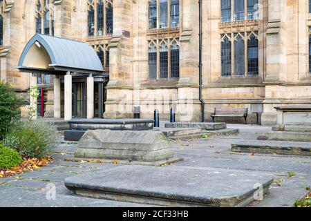 Sheffield, Royaume-Uni – 14 octobre 2017 – Eglise St Mary’s et terrain à la porte St Mary’s et à Bramall Lane Banque D'Images
