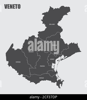 Carte de la Vénétie Illustration de Vecteur